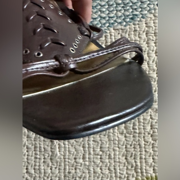 Women's Apostrophe Vera Open Toe Wedge Sandal Brown Shoes Size 6.5M - Picture 8 of 10